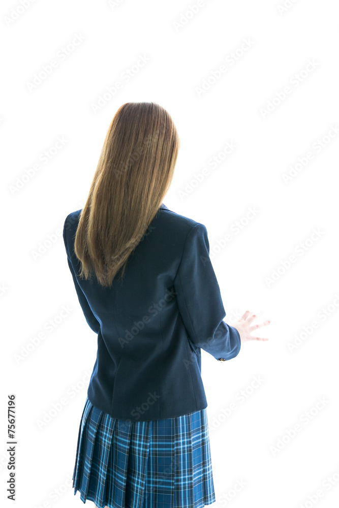 制服姿の女性の後ろ姿 Stock 写真 Adobe Stock 制服姿の女性の後ろ姿 Stock 写真 Adobe Stock