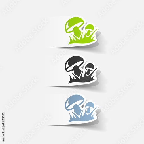 realistic design element: mushrooms