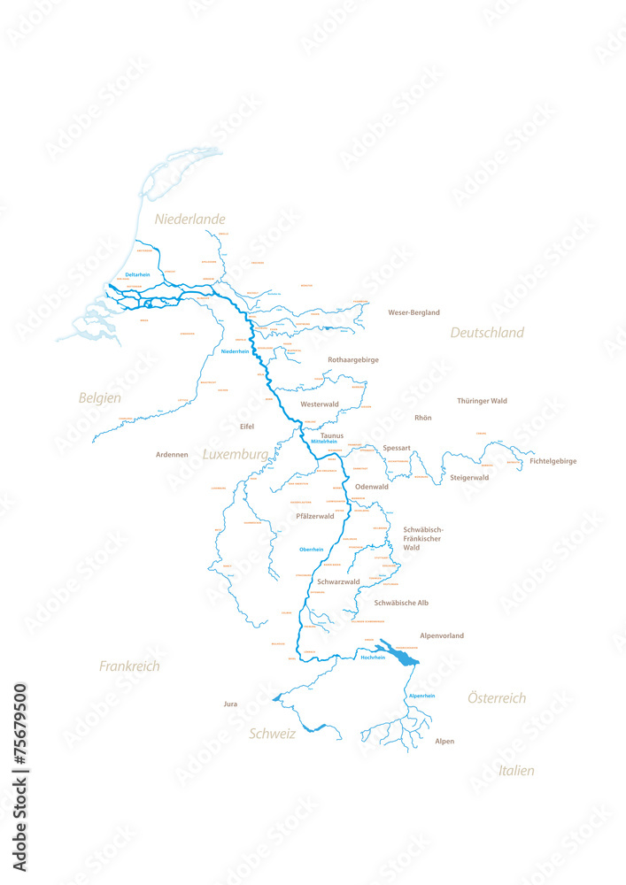 Fototapeta premium Rhein und Umgebung