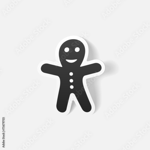 realistic design element  gingerbread man