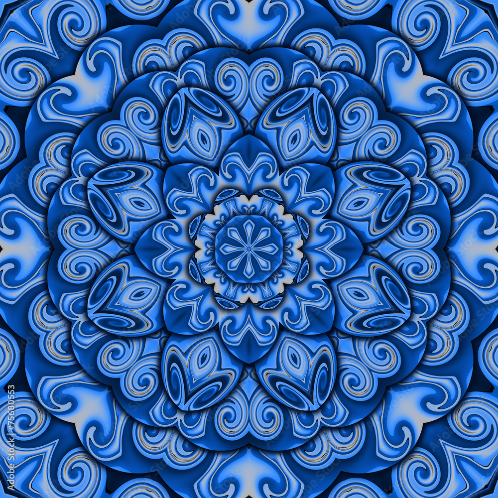 Blue success kaleidoscope