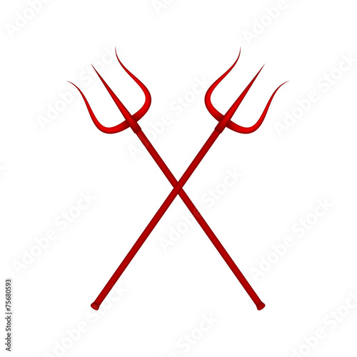 Two crossed tridents