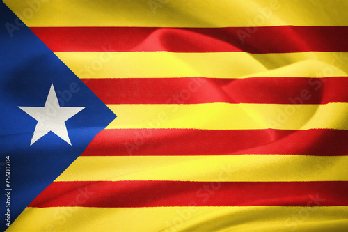 The flag of Catalonia