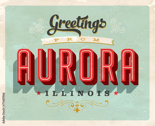 Vintage Touristic Greeting Card - Vector EPS10