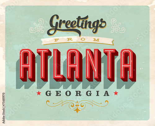 Vintage Touristic Greeting Card - Vector EPS10
