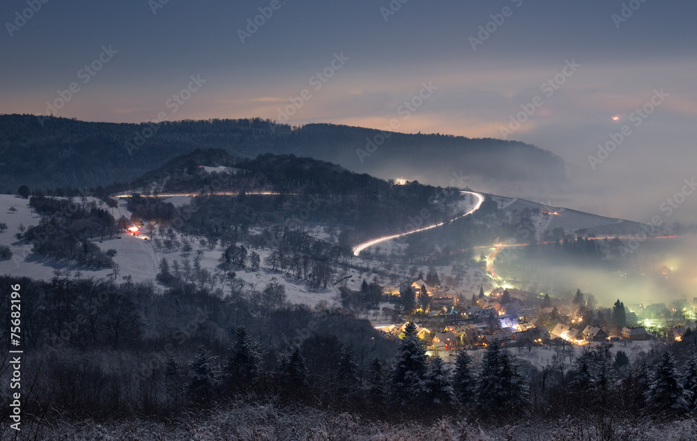 new year's eve fireworks near Freiburg, Germany new year's eve fireworks near Freiburg, Germany