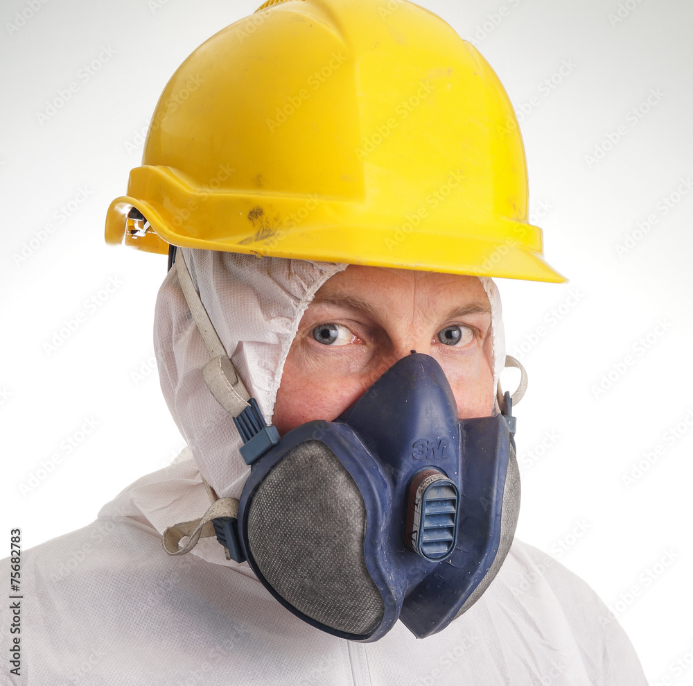 Man in protective suit Man in protective suit