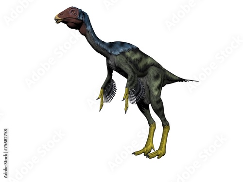 caudipteryx dinosaur - 3d render