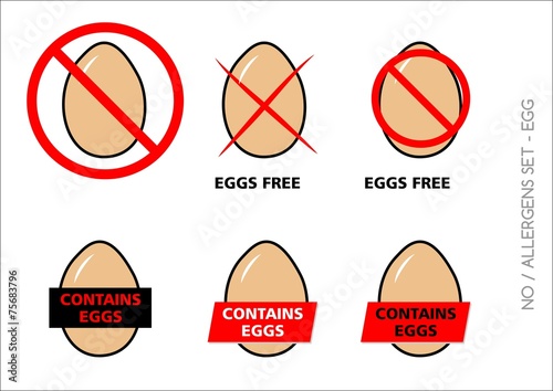 Vector Egg Free Symbols on white background
