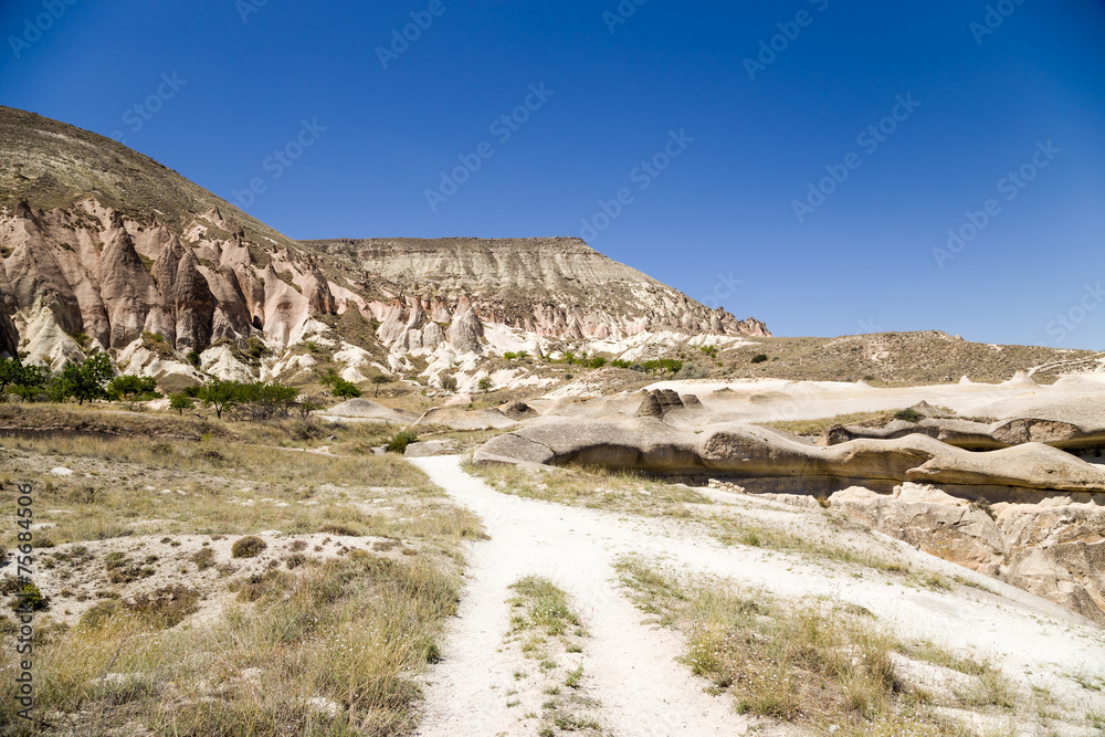Cappadocia. The picturesque mountain landscape near Monks Valley