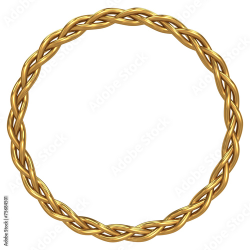 Gold braided circle