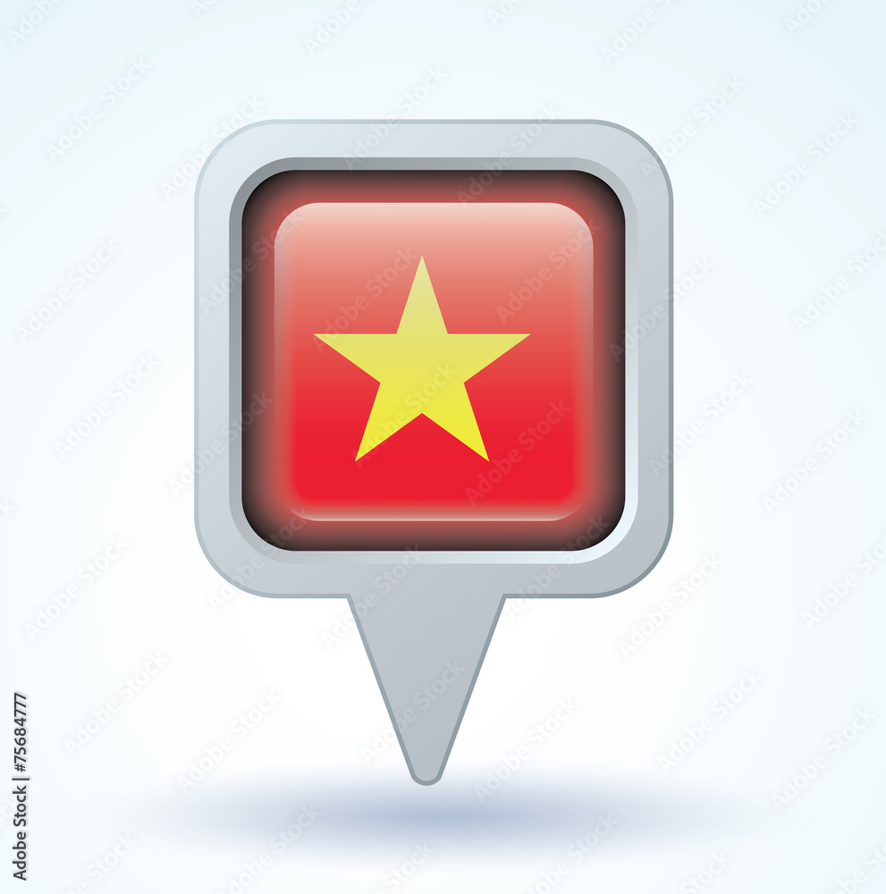 Flag set of Vietnam, vector illustration