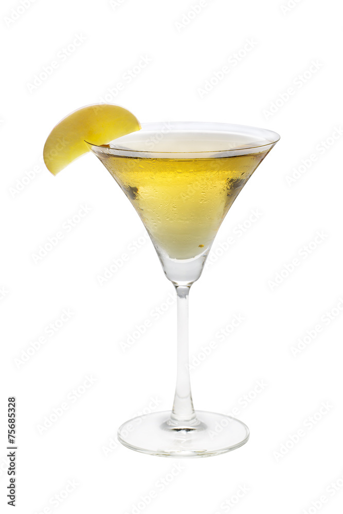 Apple martini isolated