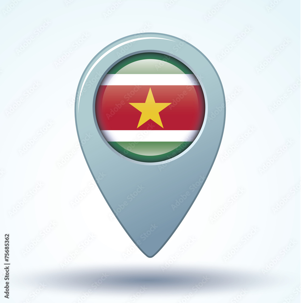 Flag set of Suriname, vector illustration Flag set of Suriname, vector illustration
