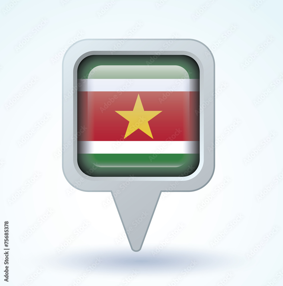 Flag set of Suriname, vector illustration Flag set of Suriname, vector illustration