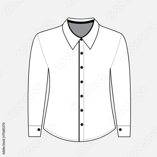 Shirt with long sleeves. vector illustration