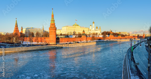 Moscow Kremlin in the winter, Moscow, Russia