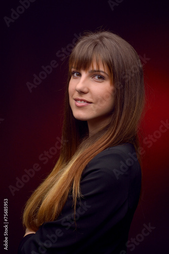 Young pretty woman portrait in studio