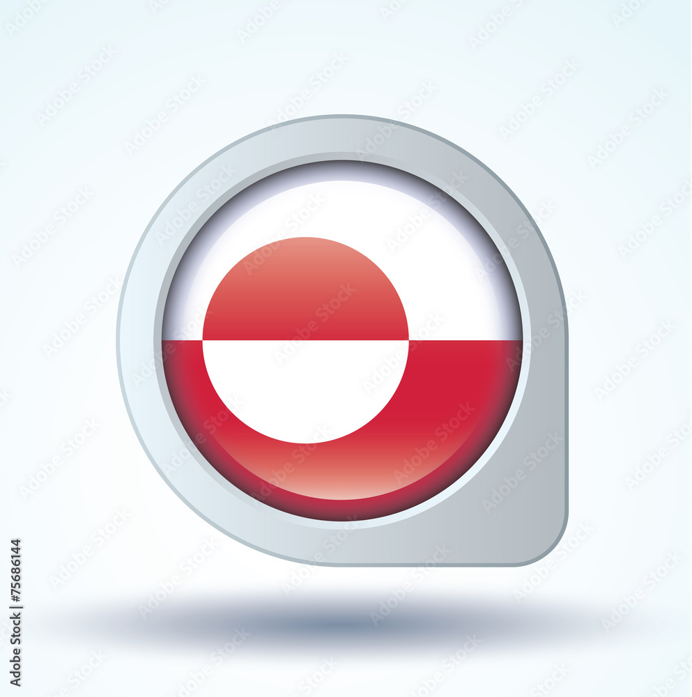 Flag of Greenland, vector illustration