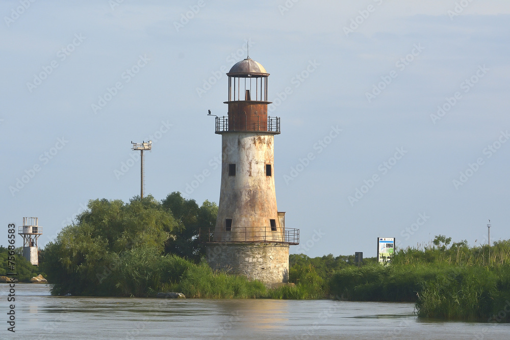 Abandoned old lighthouse of Sulina, Danube delta Abandoned old lighthouse of Sulina, Danube delta