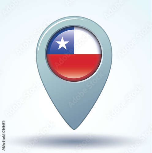 Flag set of Chile, vector illustration