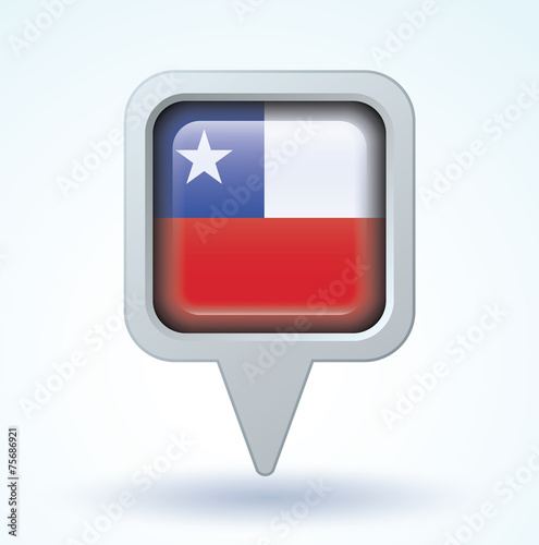 Flag set of Chile, vector illustration