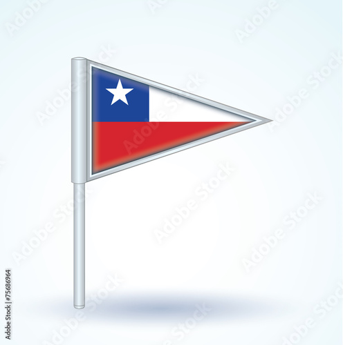 Flag set of Chile, vector illustration