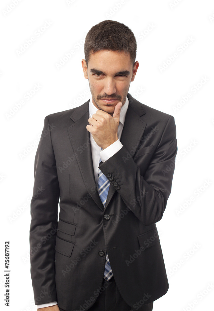 Doubtful businessman Doubtful businessman