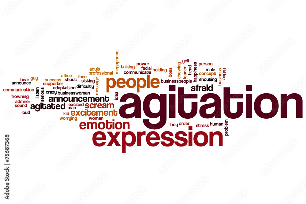 Agitation word cloud