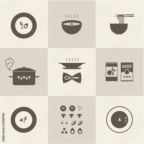 Vector soup icon