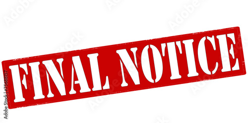 Final notice