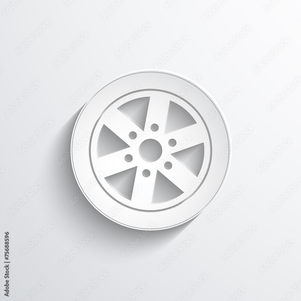 Fototapeta premium Vector tyre web icon.