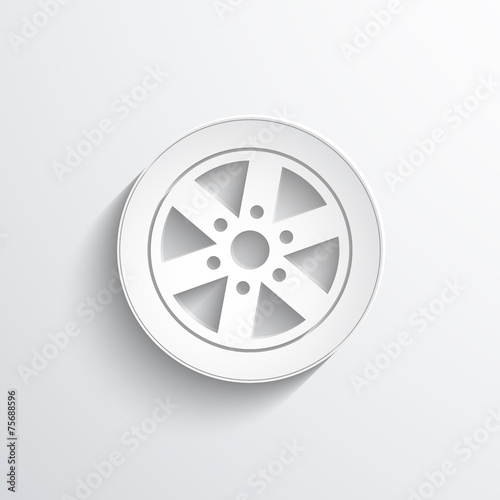 Vector tyre web icon.