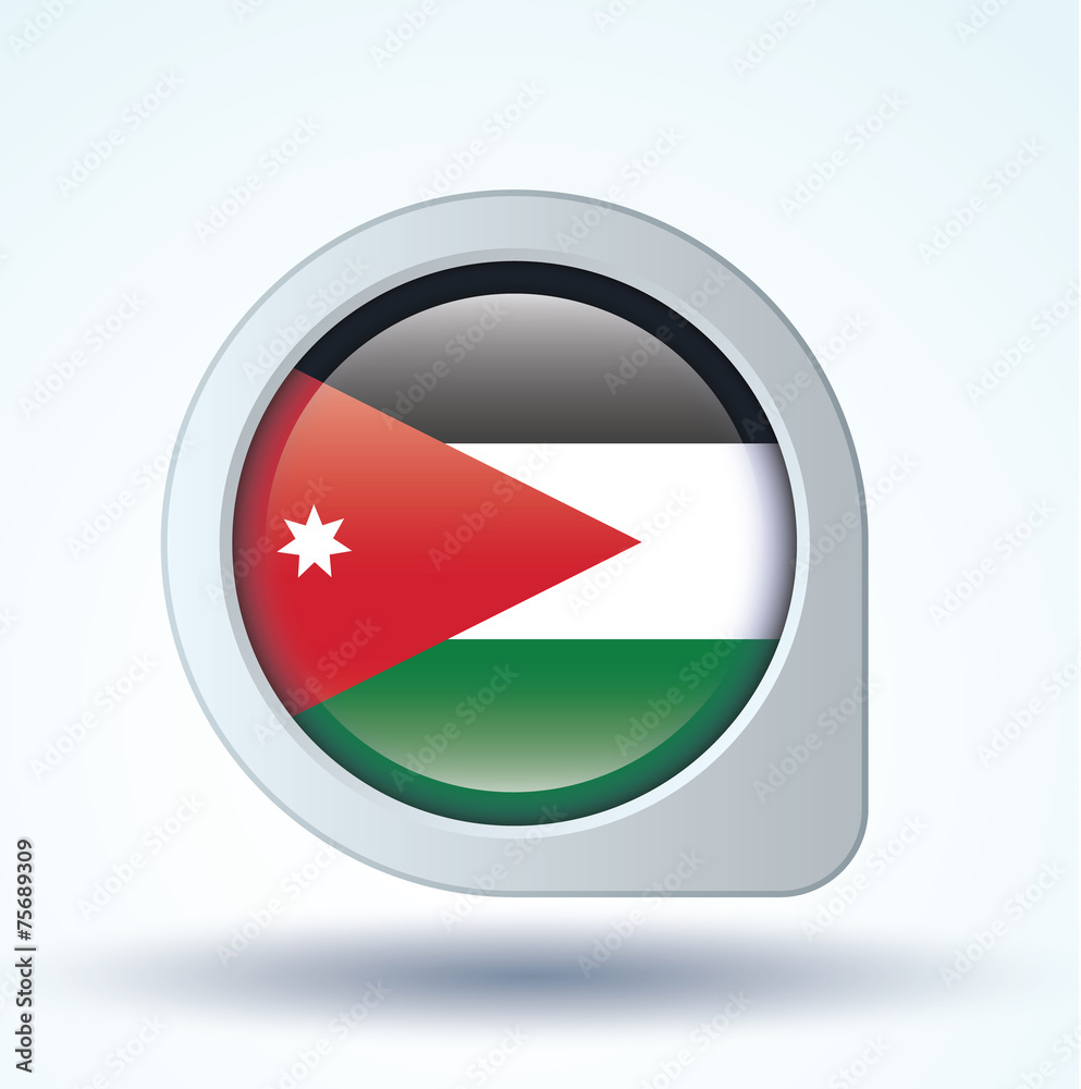 Flag set of Jordan, vector illustration Flag set of Jordan, vector illustration