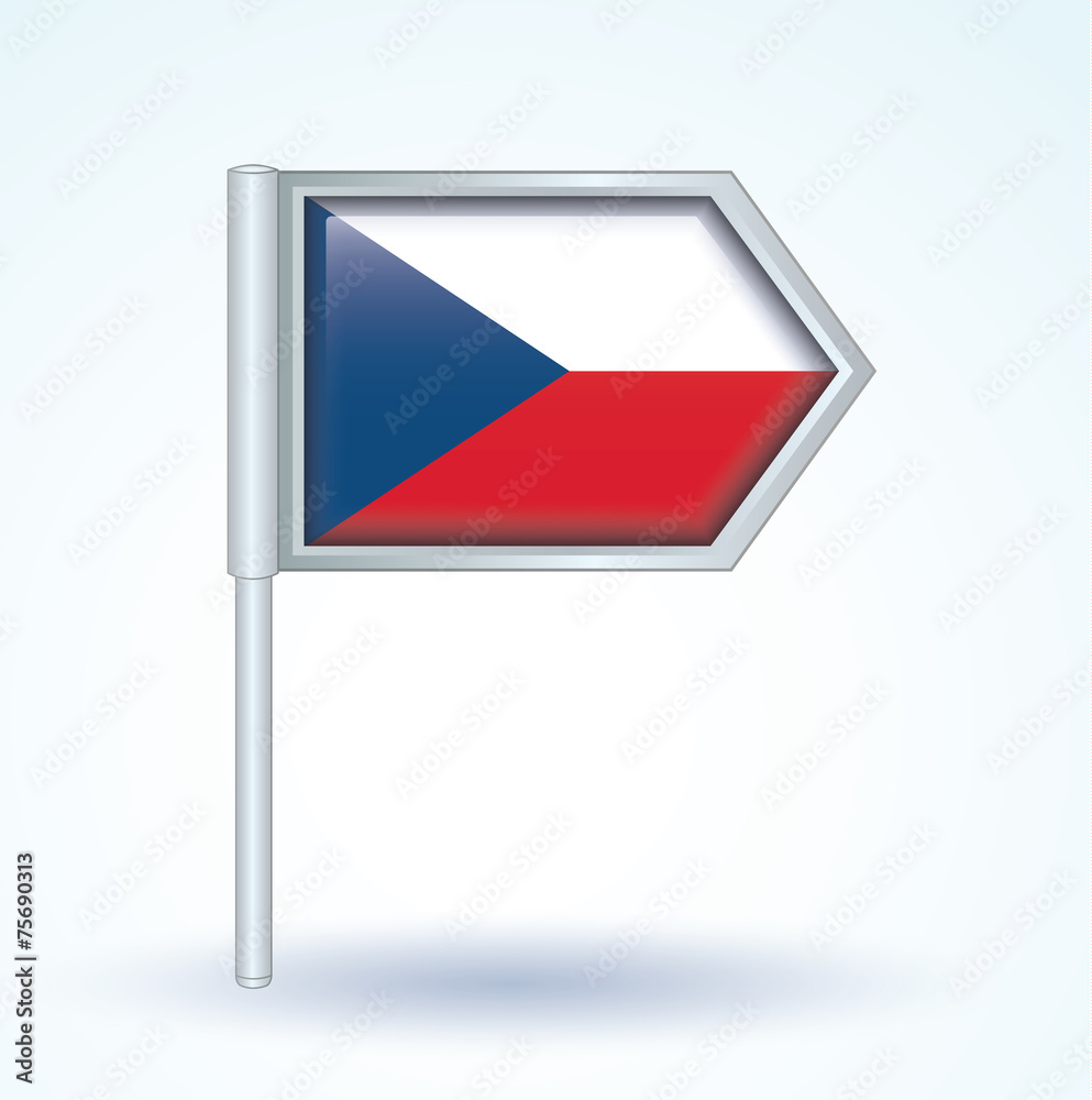 Flag set of czech republic, vector illustration Flag set of czech republic, vector illustration