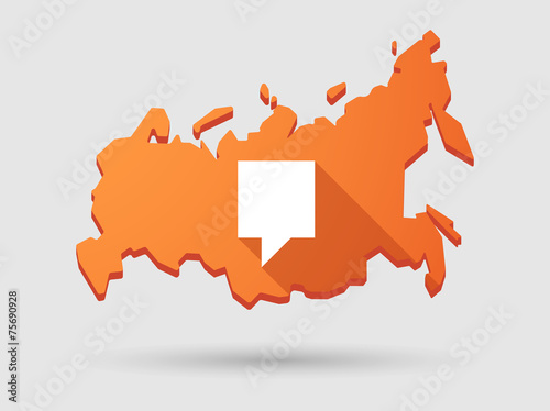 Long shadow Russia map icon with a tooltip