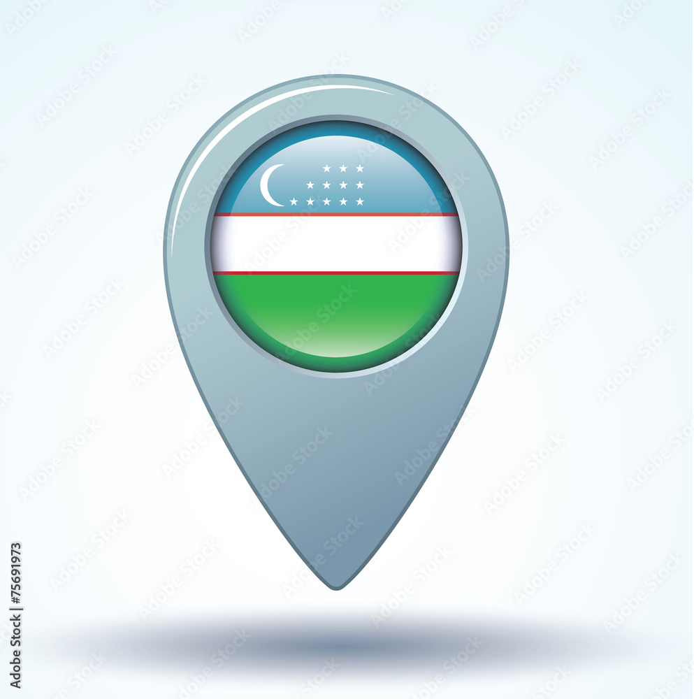 Flag set of Uzbekistan, vector illustration Flag set of Uzbekistan, vector illustration