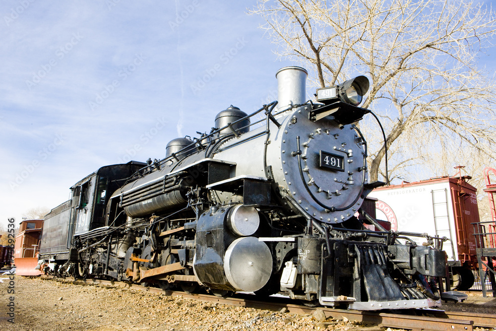 Fototapeta premium stem locomotive in Colorado Railroad Museum, USA