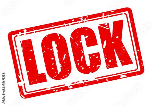 Lock red stamp text