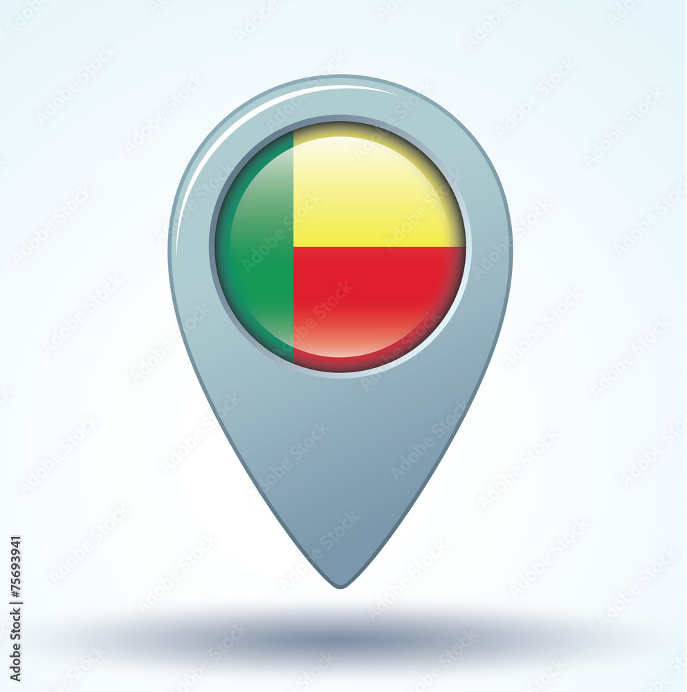 Flag set of Benin, vector illustration Flag set of Benin, vector illustration