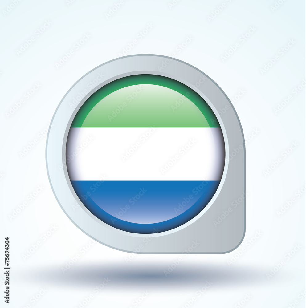 Flag set of Sierra Leone, vector illustration Flag set of Sierra Leone, vector illustration