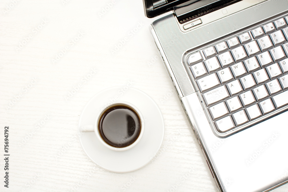 Laptop and coffee Laptop and coffee