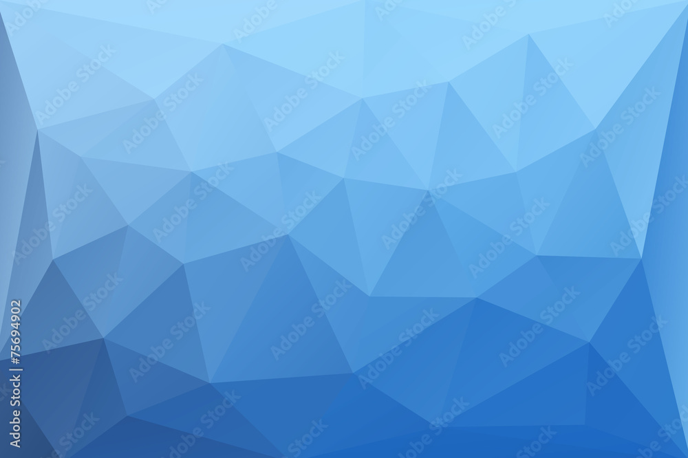 Fototapeta premium Abstract vector background of blue triangles