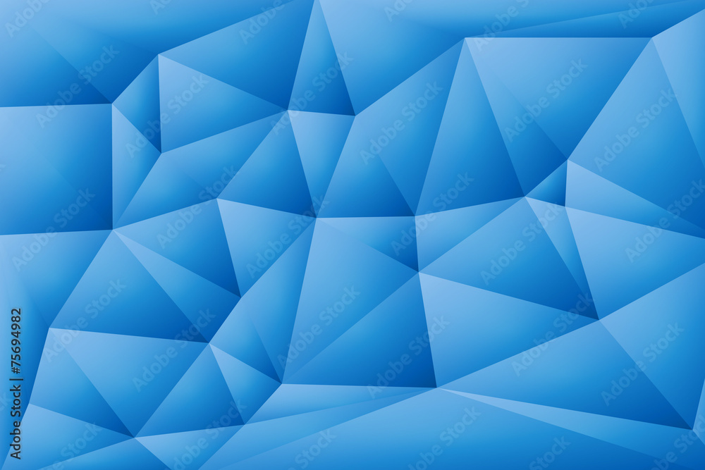 Obraz premium Abstract vector background of bright blue triangles