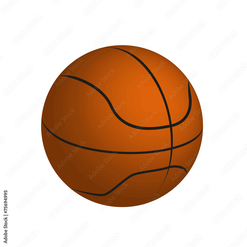 Fototapeta premium vector drawing of a basketball