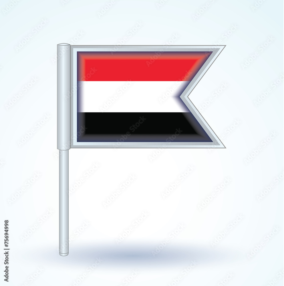 Flag set of Yemen, vector illustration Flag set of Yemen, vector illustration