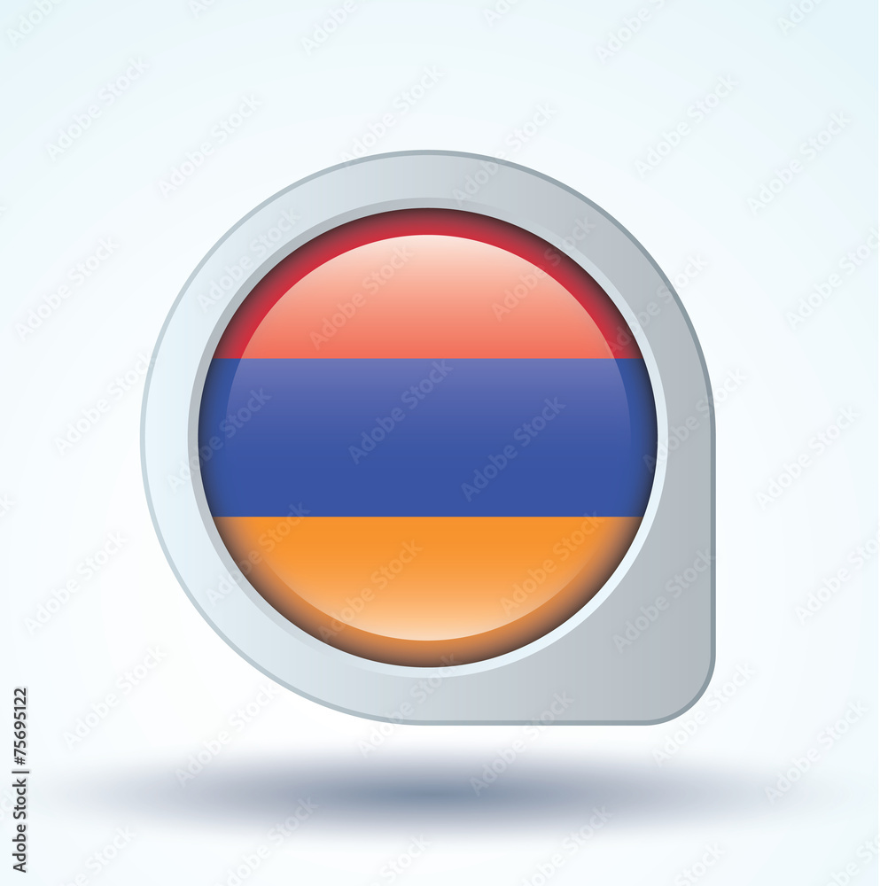 Flag set of Armenia, vector illustration