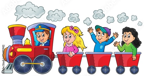 Train with happy kids