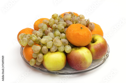fruit on the white background