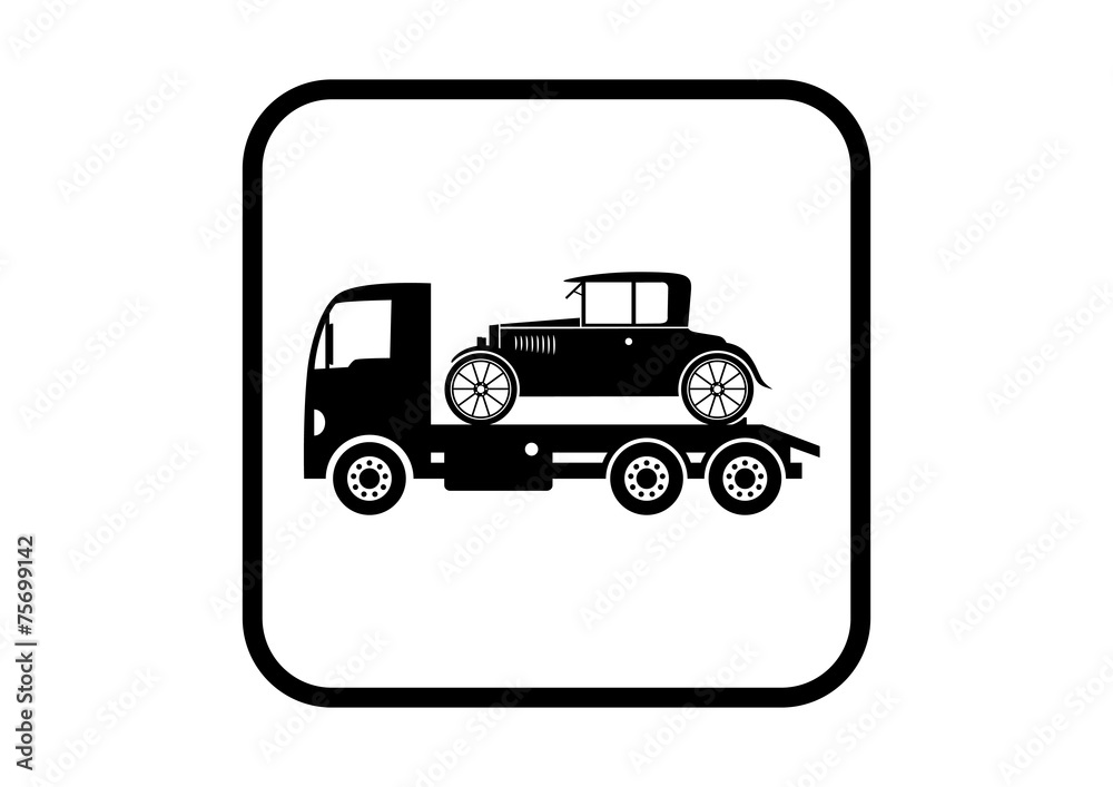 Tow truck with car Tow truck with car